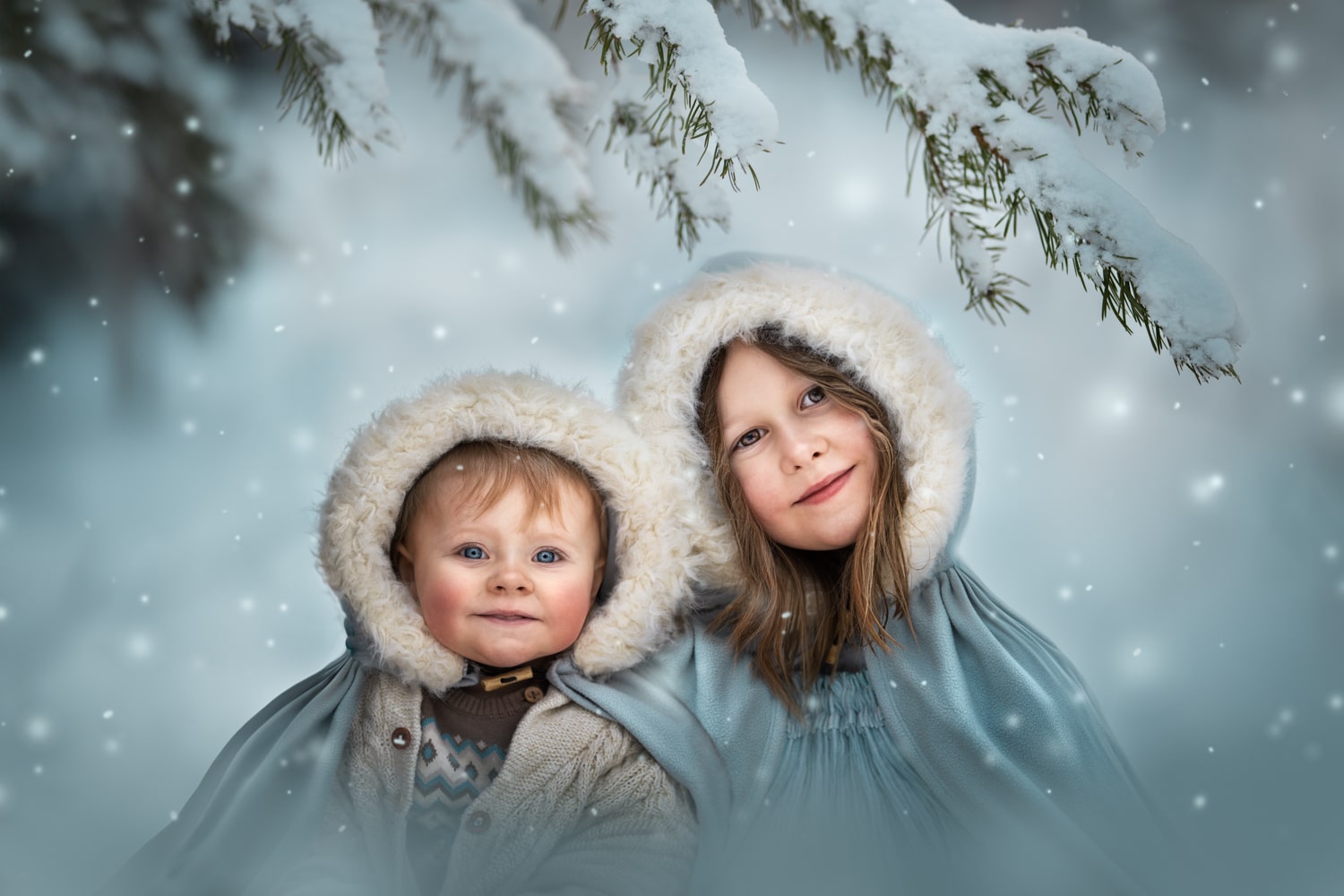 Familjefotografering Vinterfoto barnfotograf Fotograf Maria Lindberg